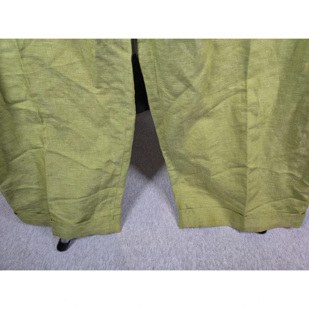 New PD Prestige Lime Colored ‎ Linen Pants In Size 36